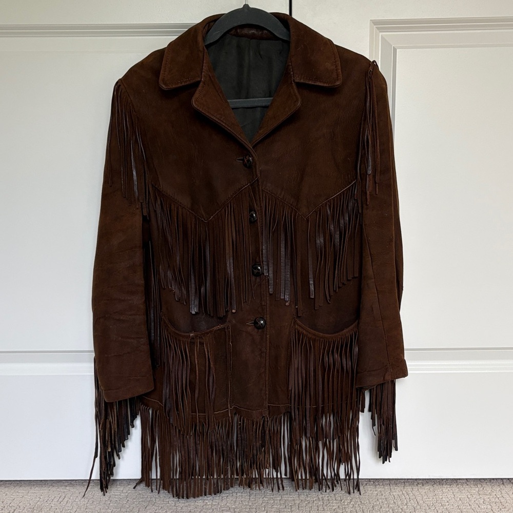 Brown Suede Fringe Jacket